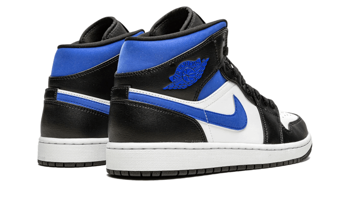 Nike Air Jordan 1 Mid White Black Racer Blue-sneakers-Air Jordan-pikastore.cz