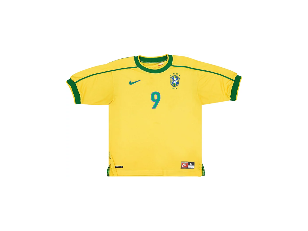 Nike Brazil 1998 Reissue Ronaldo Soccer Jersey Varsity Maize-Nike-pikastore.cz