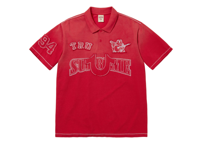 Supreme True Religion Applique Polo Red