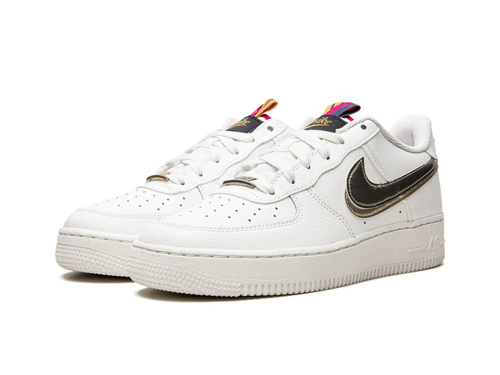 Nike Air Force 1 LV8 Double Swoosh Silver Gold (GS)-sneakers-Nike-pikastore.cz