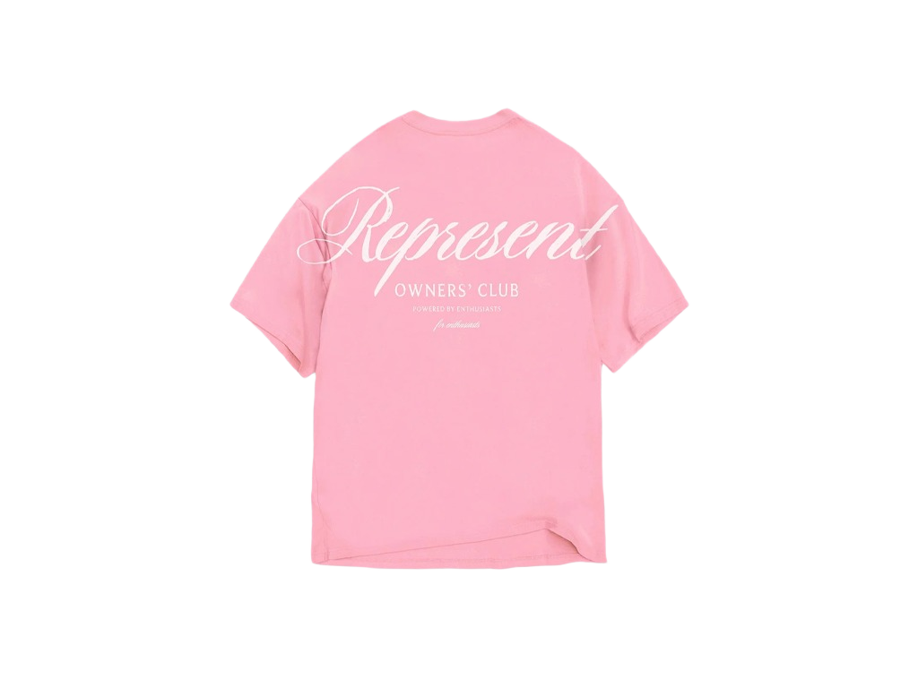 Represent Owners Club Script T-Shirt Pink-Represent-pikastore.cz