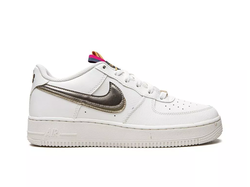 Nike Air Force 1 LV8 Double Swoosh Silver Gold (GS)-sneakers-Nike-pikastore.cz