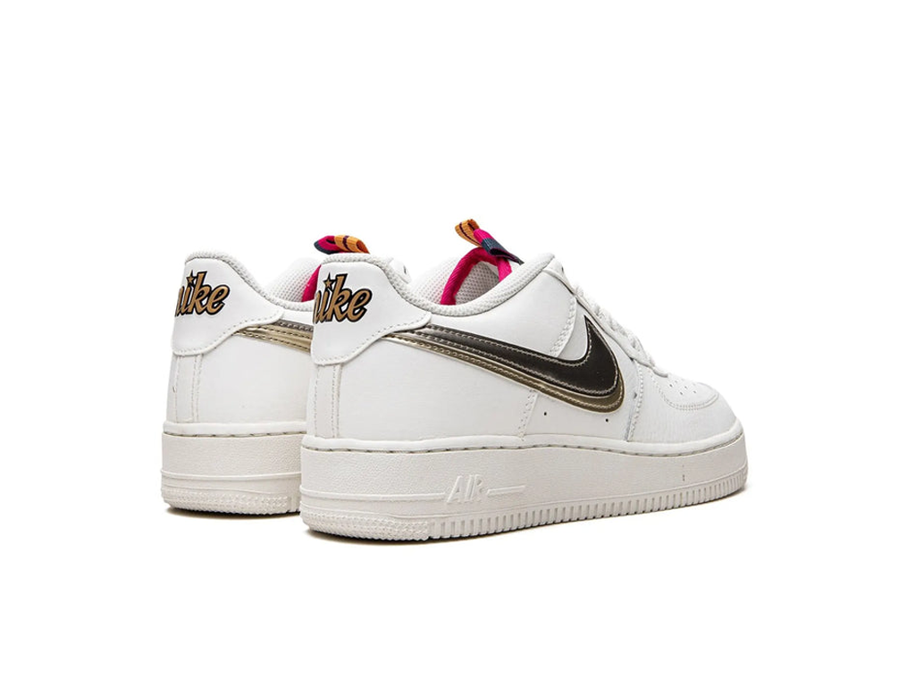 Nike Air Force 1 LV8 Double Swoosh Silver Gold (GS)-sneakers-Nike-pikastore.cz