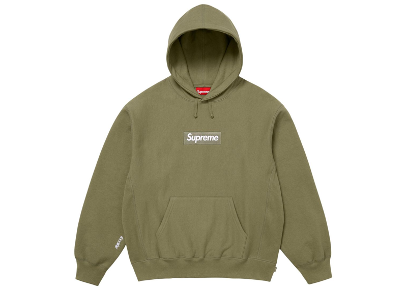 Supreme Box Logo Hooded Sweatshirt (FW25) Light Olive-Supreme-pikastore.cz
