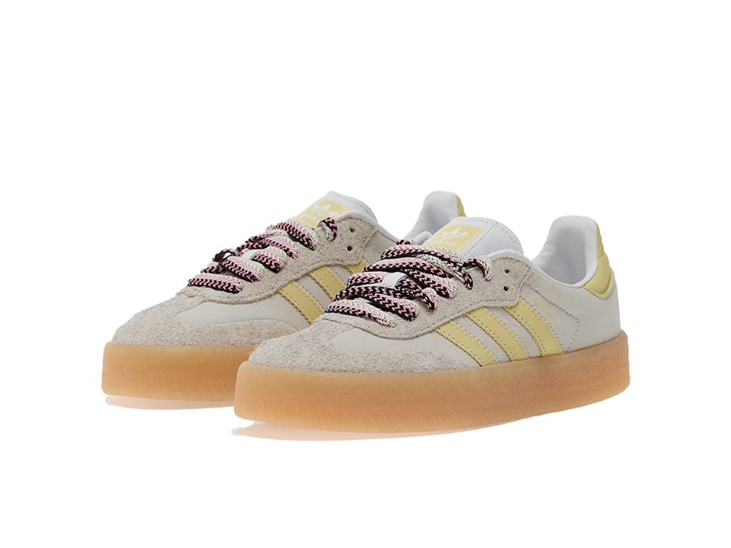 Adidas Sambae White Grey Powder Yellow (Womens)-Adidas-pikastore.cz