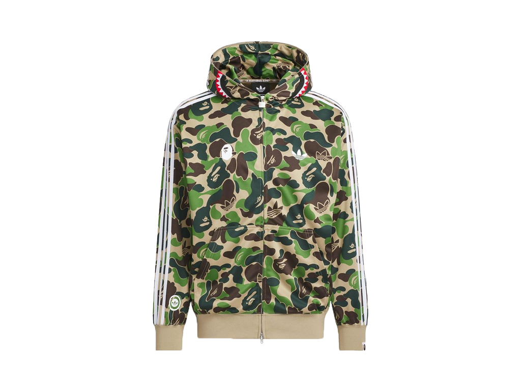 Adidas x BAPE Shark Track Hoodie Jacket Crew Green-Adidas-pikastore.cz
