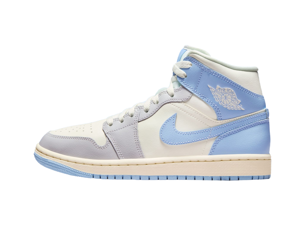 Air Jordan Jordan 1 Mid Psychic Blue Sail Coconut Milk (Women's)-Air Jordan-pikastore.cz