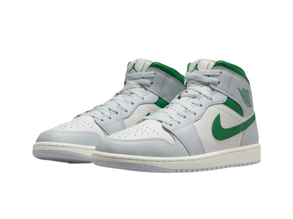 Nike Air Jordan 1 Mid Summit White Lucky Green-Air Jordan-pikastore.cz