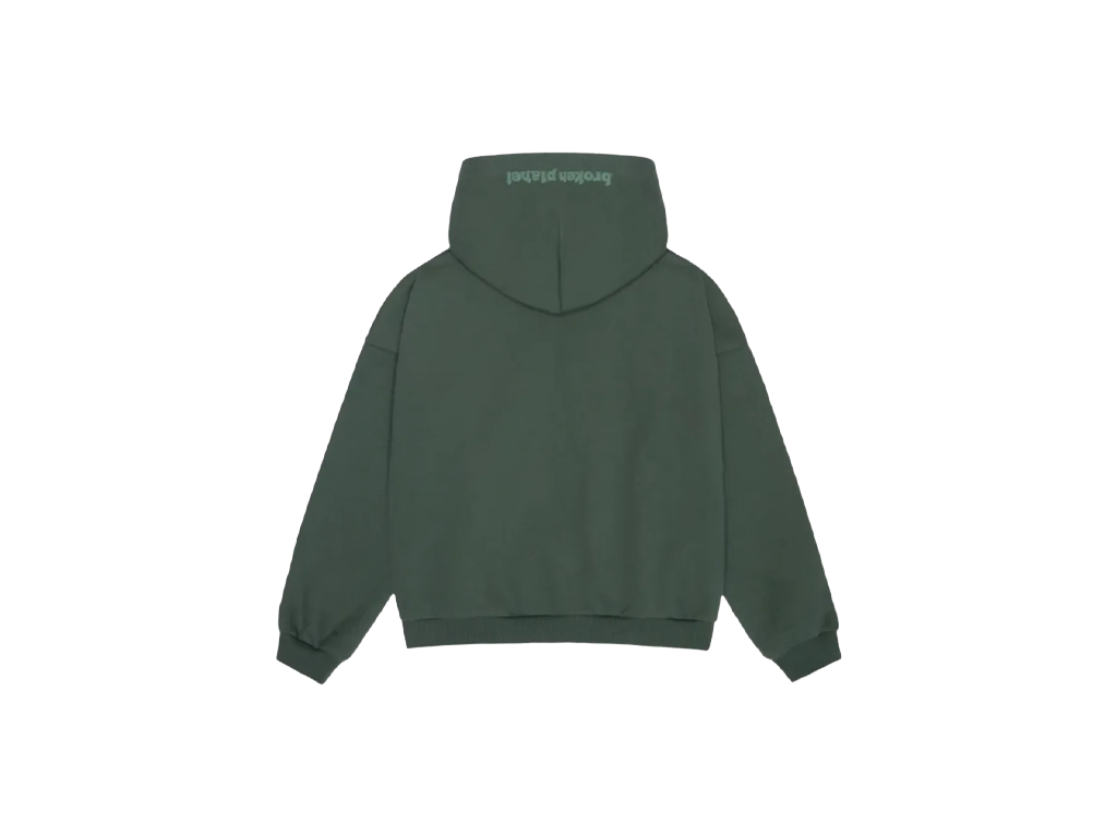Broken Planet Zip Up Hoodie Emerald Green-Broken Planet-pikastore.cz