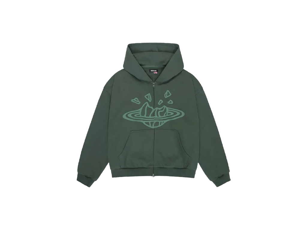 Broken Planet Zip Up Hoodie Emerald Green-Broken Planet-pikastore.cz