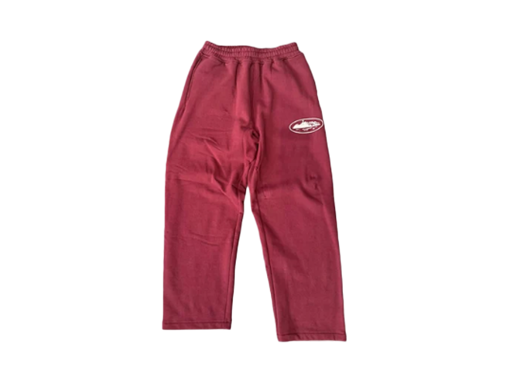 Corteiz Alcatraz Burgundy Sweatpants