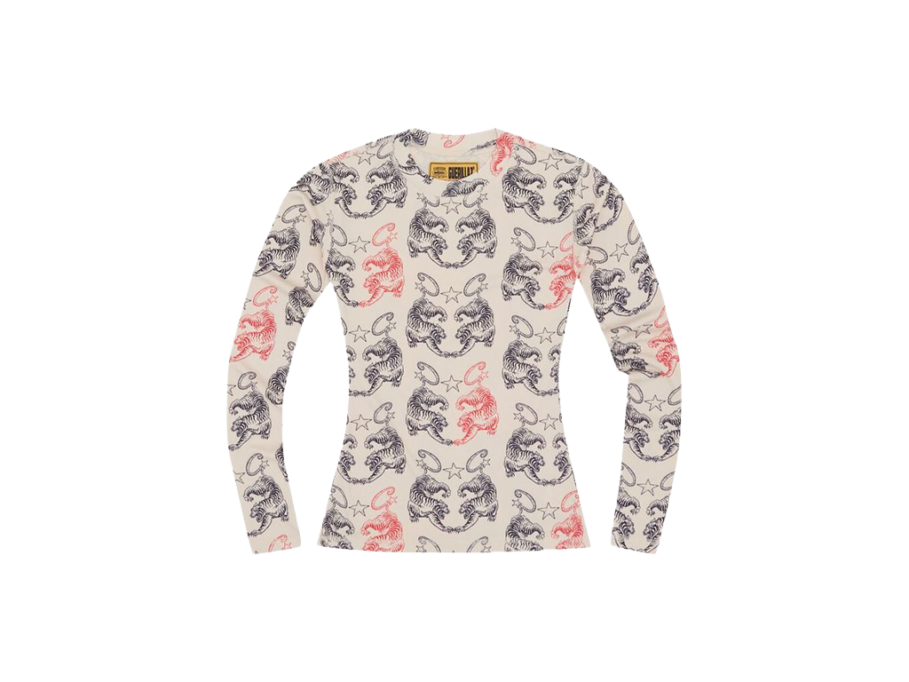 Corteiz Tiger Mesh Long-Sleeve Cream-Corteiz-pikastore.cz