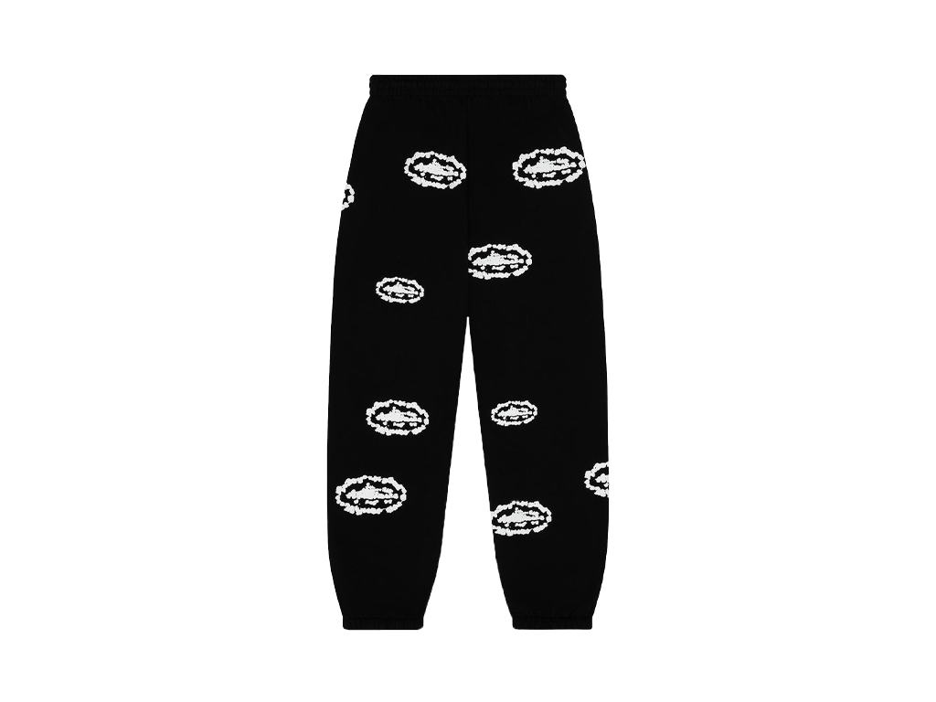 Corteiz x Denim Tears Island Wreath Sweatpant Black-Corteiz-pikastore.cz