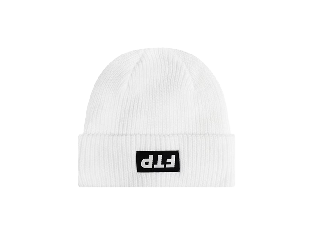 FTP Upside Down Logo Beanie White-FTP-pikastore.cz