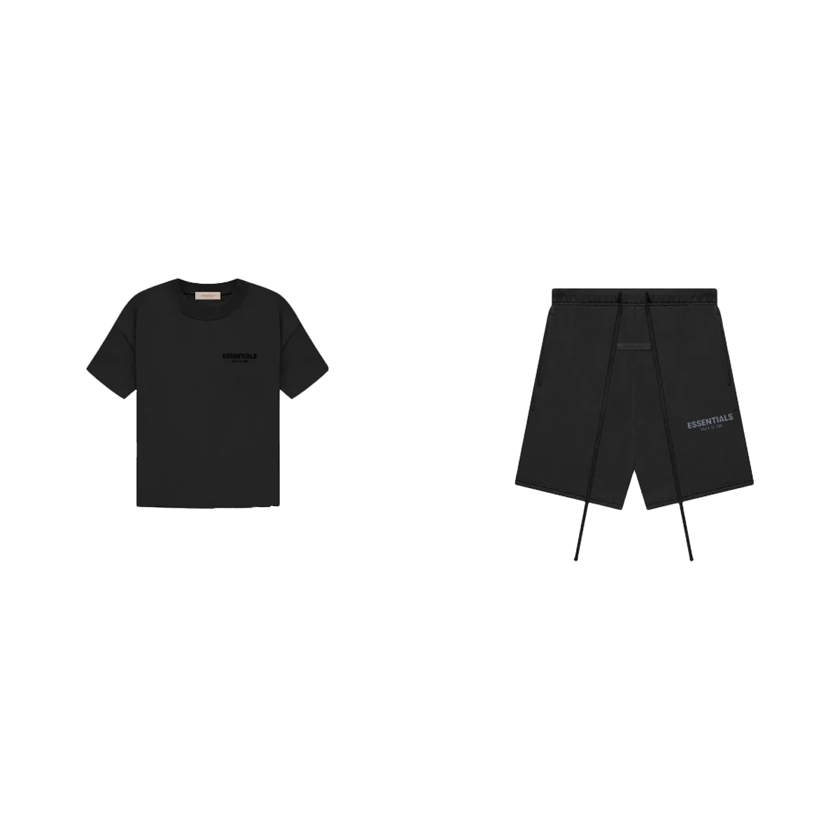 Fear of God Essentials S21 Shorts + S22 T-Shirt Black - SET-Bundle-Fear of God-pikastore.cz