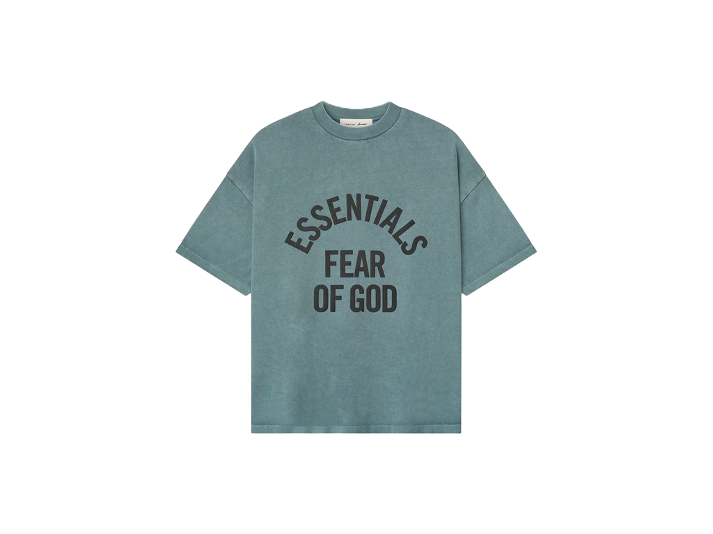 Fear of God Essentials Campus 90s Short-Sleeve Tee Faded Coastal – tričko, modrá