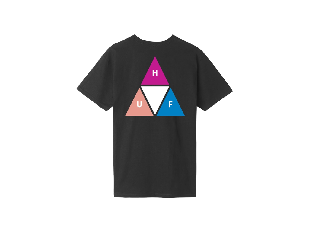 HUF TT Prism Crew Black Tee-HUF-pikastore.cz