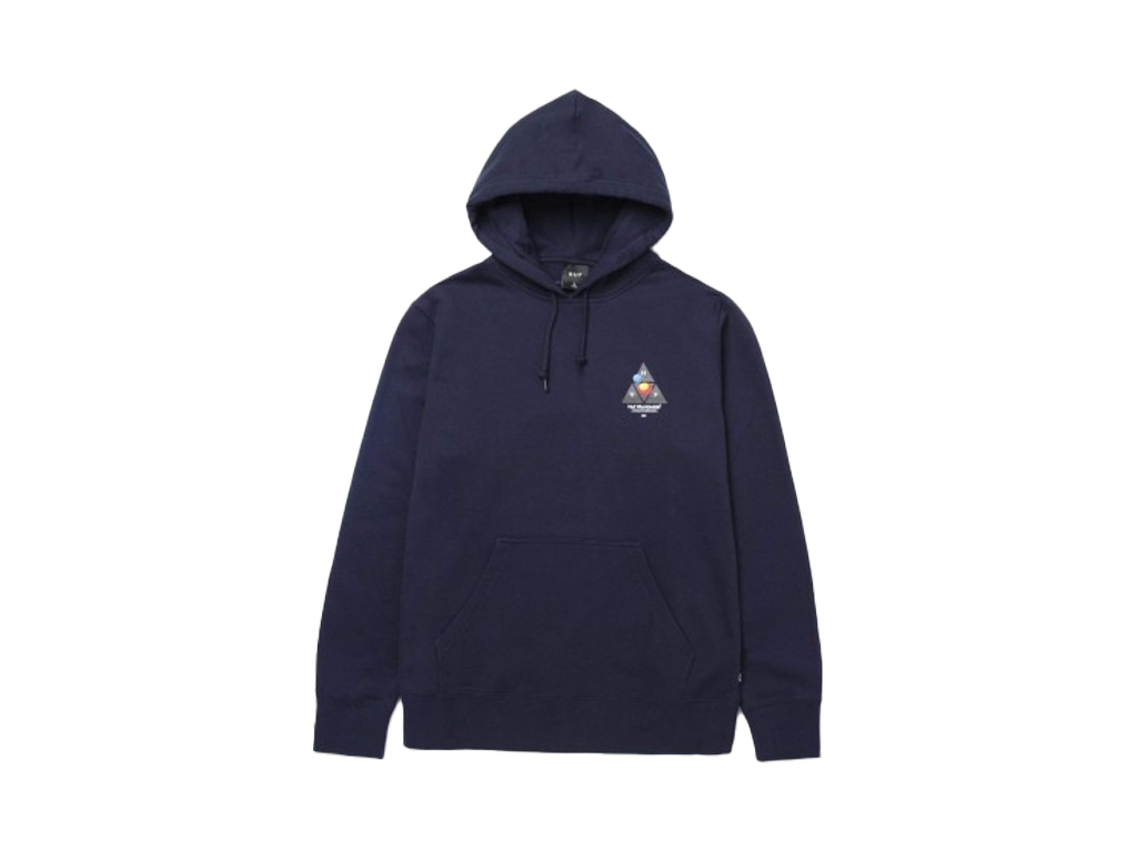 HUF Video Format Triple Triangle Hoodie Navy-HUF-pikastore.cz