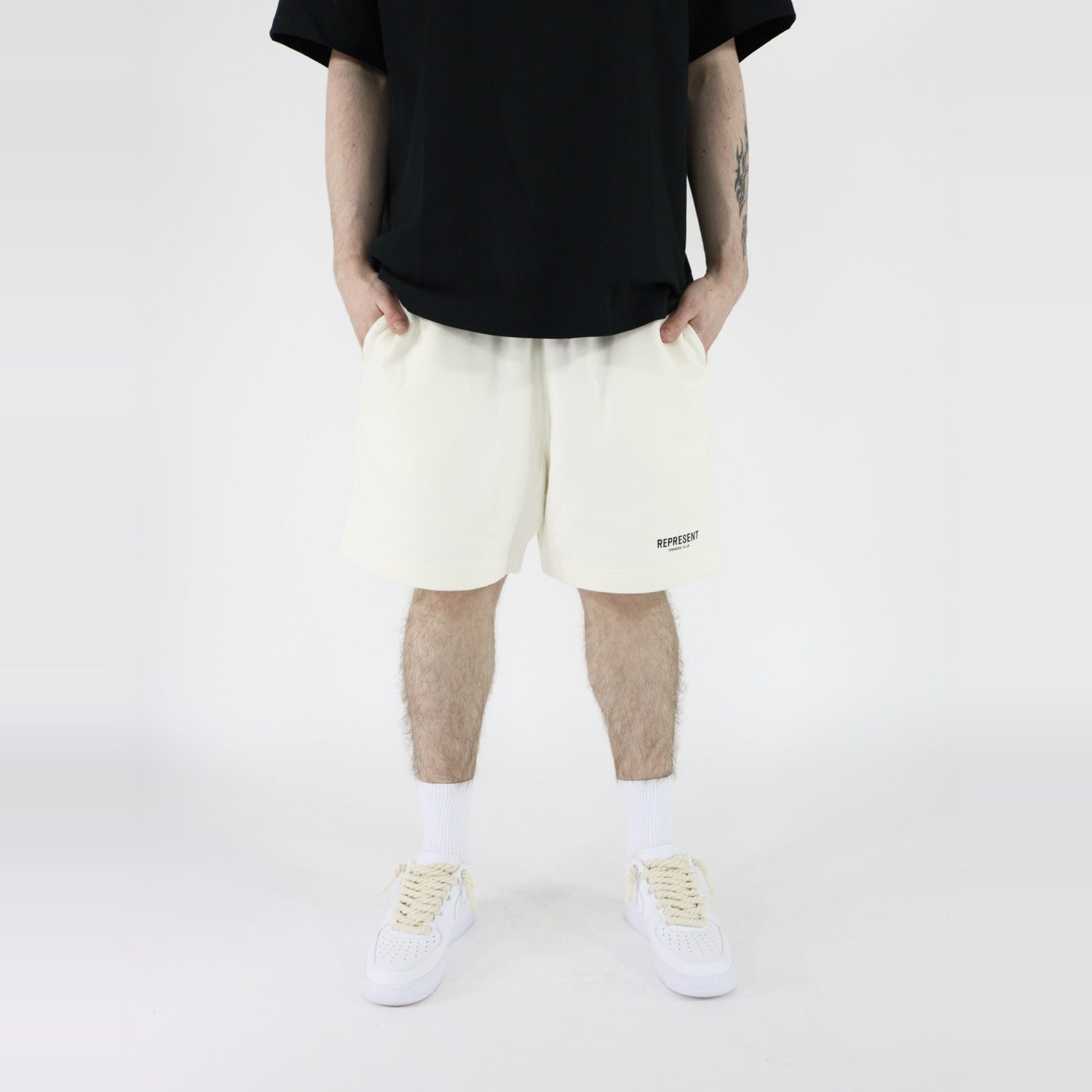 Represent Owners Club Shorts Flat White-Clothing-Represent-pikastore.cz