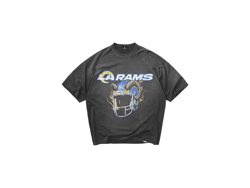 Los Angeles Rams x Represent T-Shirt Stained Black-Represent-pikastore.cz