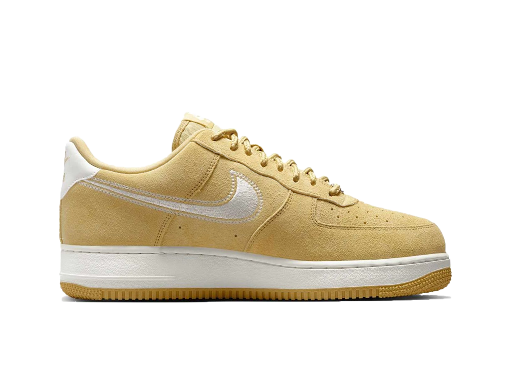 Nike Air Force 1 Low 07 LV8 Buff Gold Sail Embroidered Swoosh-Nike-pikastore.cz