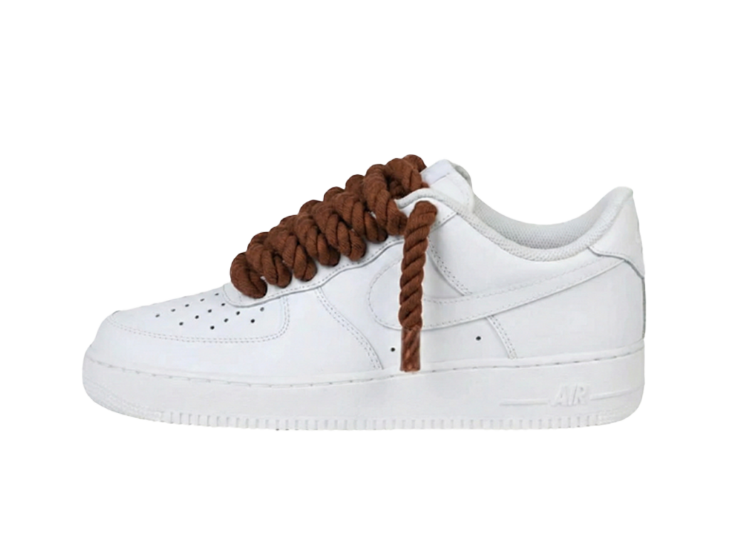 Nike Air Force 1 White Low 07 Rope Laces Brown-Nike-pikastore.cz
