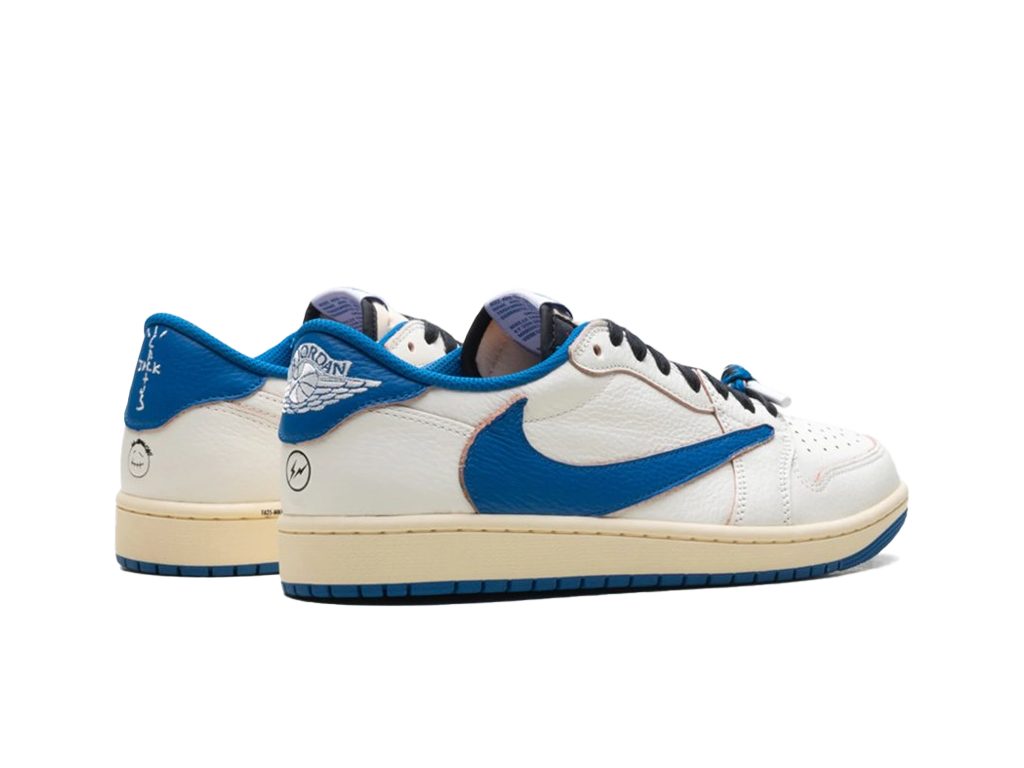 Nike Air Jordan Fragment Design x Travis Scott x 1 Retro Low OG SP Sail Military Blue-Air Jordan-pikastore.cz