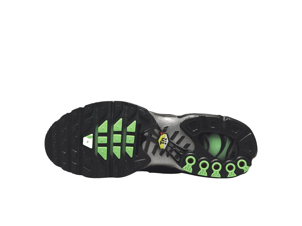 Nike Air Max Plus GS Black Silver Green Strike – sportcipő – fotó 5/5