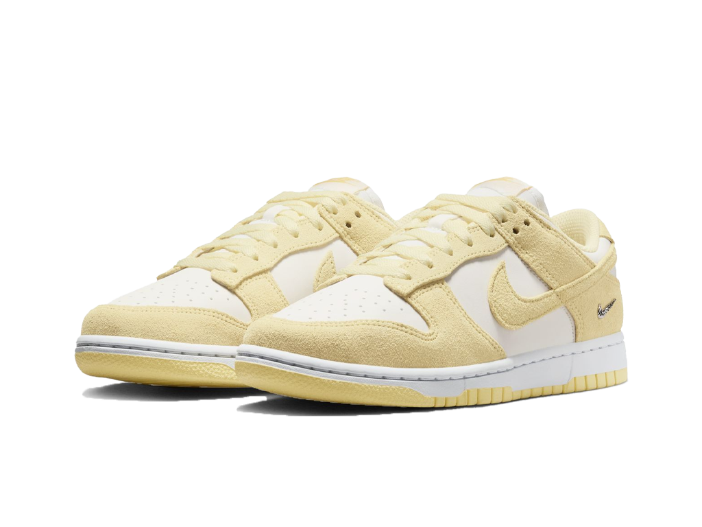 Nike Wmns Dunk Low Suede Sail White Metallic Silver Soft Yellow-Nike-pikastore.cz