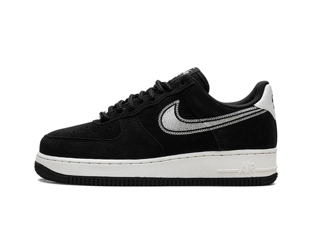 Nike Air Force 1 07 LV8 Embroidered Swoosh - Black Sail-Nike-pikastore.cz
