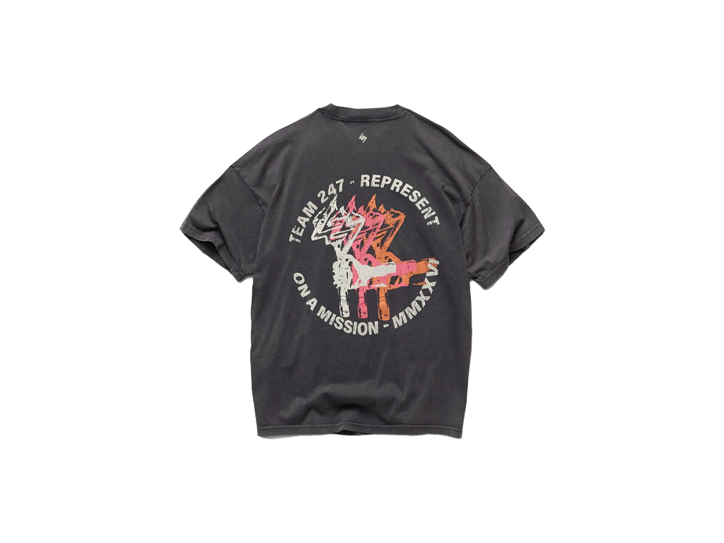Represent 247 Torch Boxy T-Shirt Washed Black-Represent-pikastore.cz