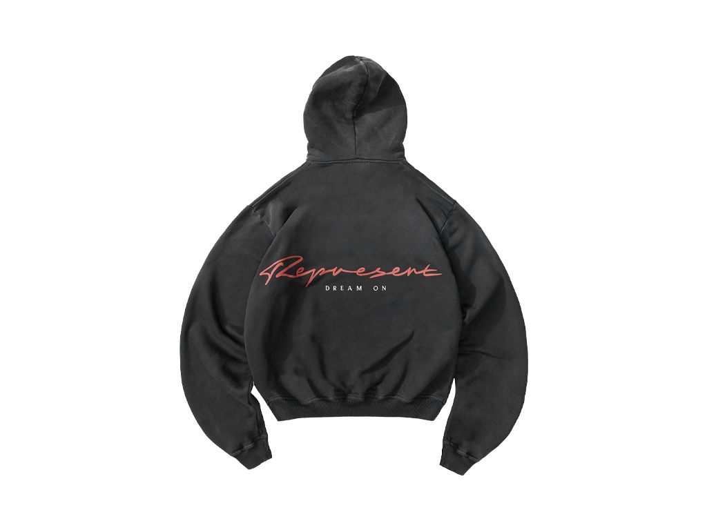 Represent Chrome Flight Hoodie Stained Black-Represent-pikastore.cz