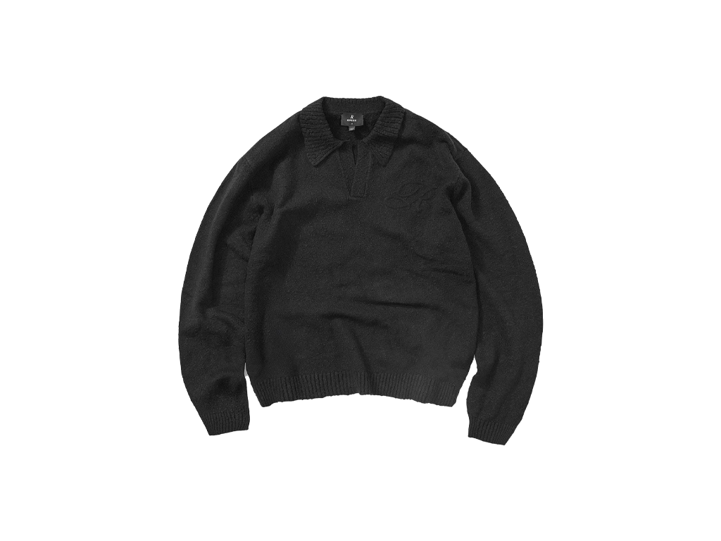 Represent Knitted Polo Jet Black-Represent-pikastore.cz