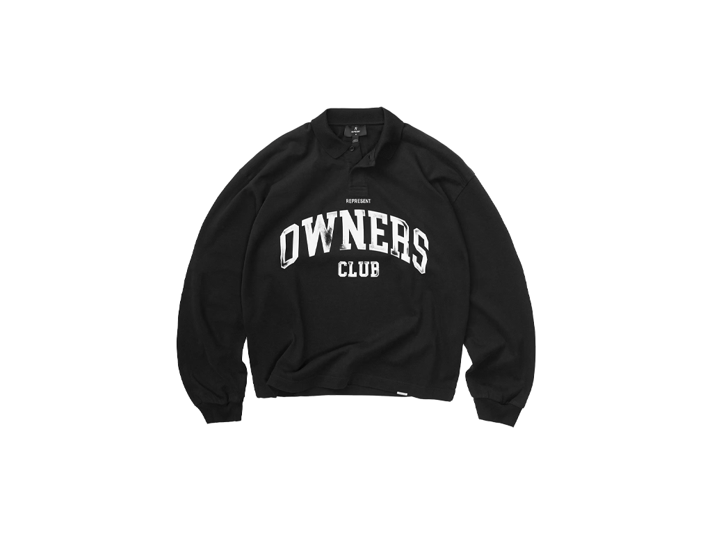 Represent Owners Club Rugby Polo Jet Black-Represent-pikastore.cz