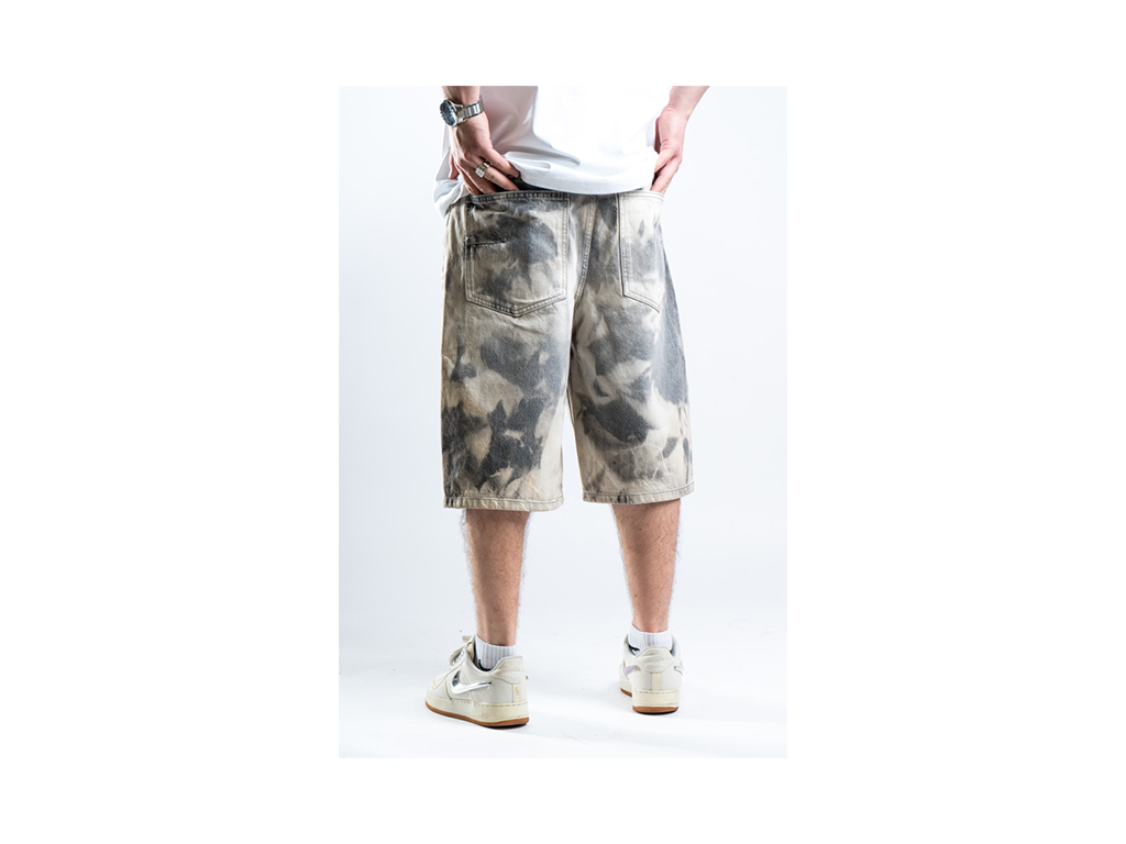 Custom Bleached Shorts Grey-Kalhoty-Custompantsprg-pikastore.cz