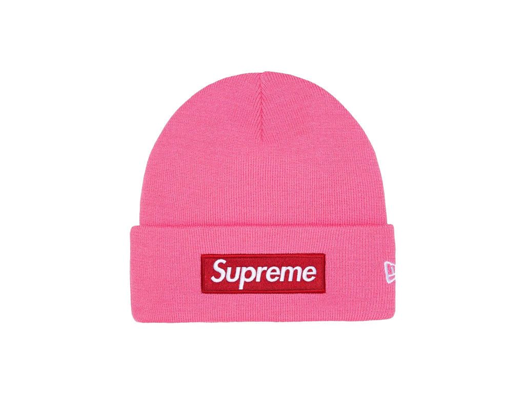 Supreme New Era Box Logo Beanie (FW25) Magenta-Supreme-pikastore.cz