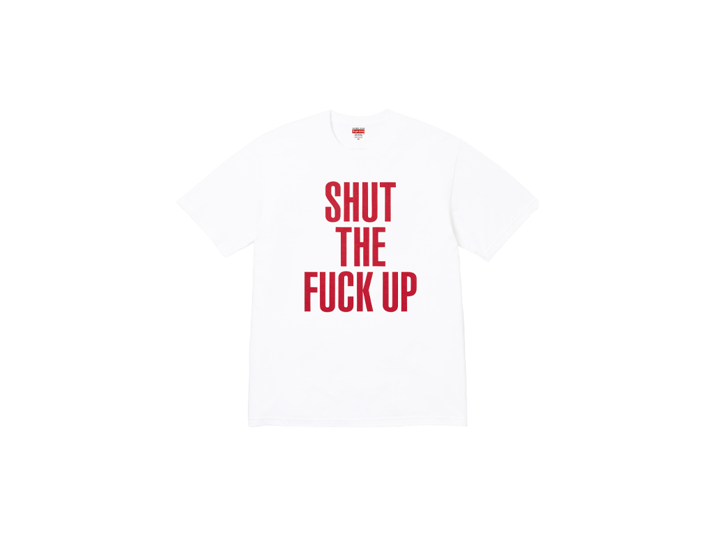 Supreme Number (N)ine Shut Up Tee White-Supreme-pikastore.cz