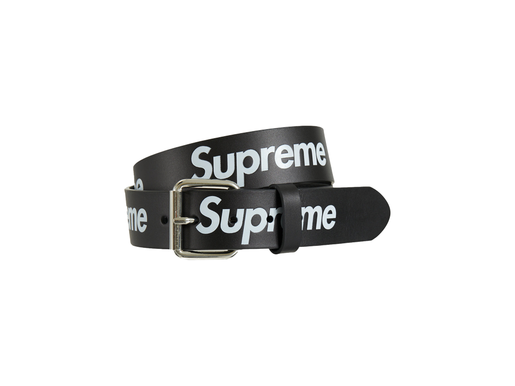 Supreme Repeat Leather Belt Black-Supreme-pikastore.cz