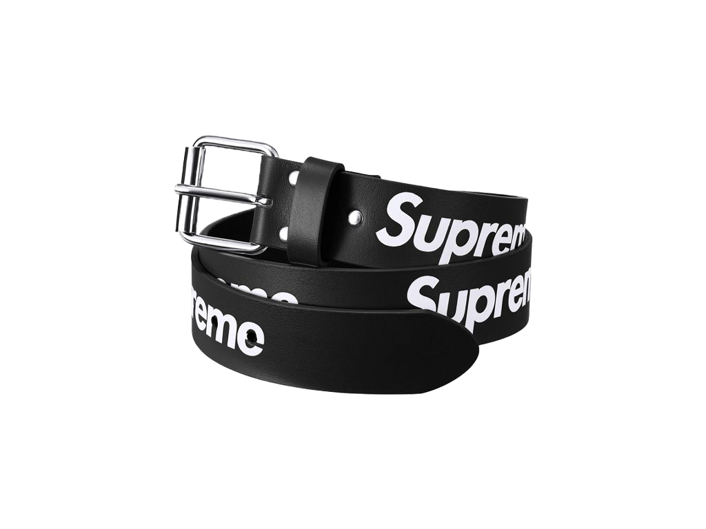 Supreme Repeat Leather Belt (FW25) Black-Supreme-pikastore.cz