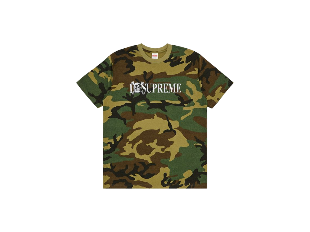Supreme Skull Tee Woodland Camo-Supreme-pikastore.cz
