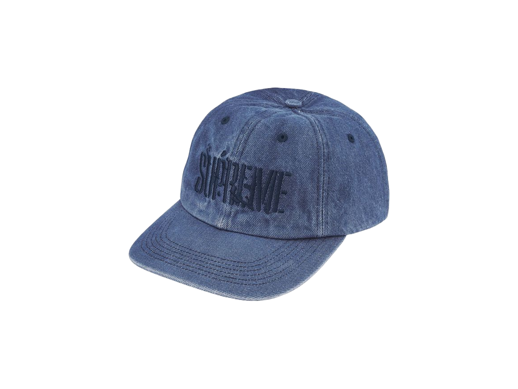 Supreme Splatter 6-Panel Blue Denim-Supreme-pikastore.cz