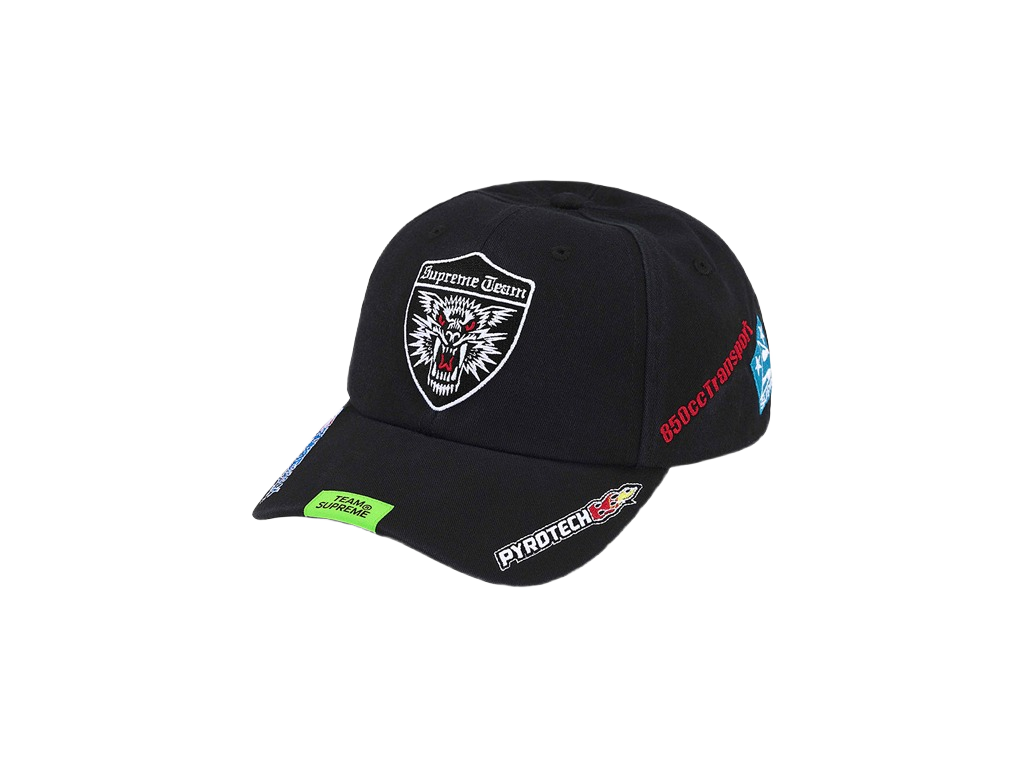 Supreme Racing Team 6-Panel Black-Supreme-pikastore.cz