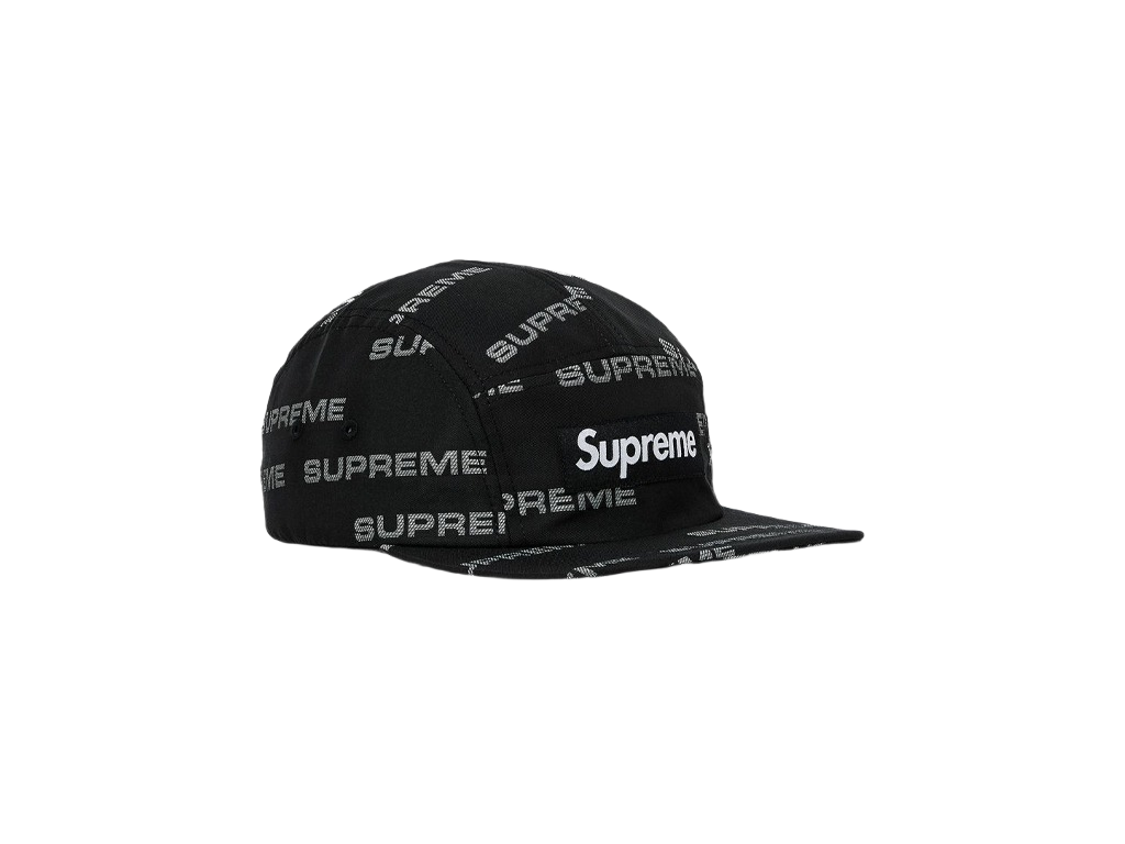 Supreme Reflective Jacquard Camp Cap Black-Supreme-pikastore.cz