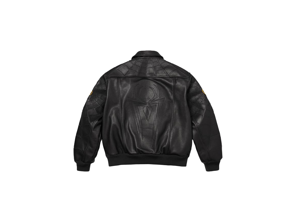 Supreme x Vanson Leathers Spider-Man Jacket Black