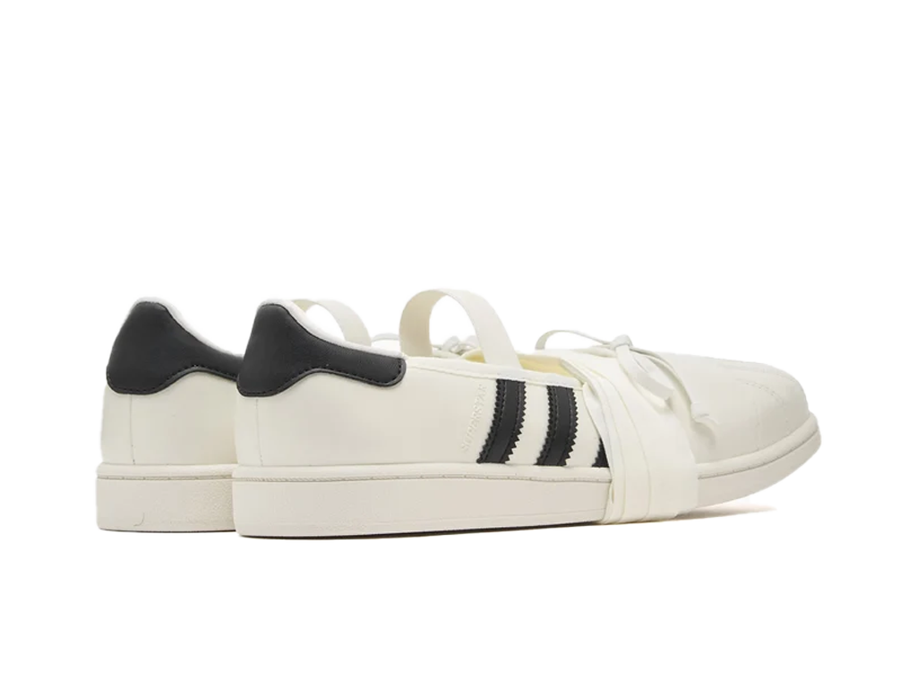 adidas Superstar Square Toe Ballet JENNIE Off White Black (Women's) – baskets – photo 4 sur 5