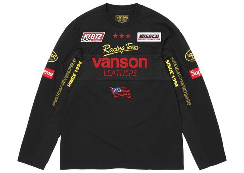 Supreme x Vanson Leathers Long-Sleeve Top Black