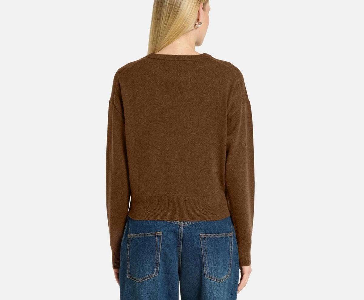 Calvin Klein Cashmere pullover Espresso Style Brown – суичър – снимка 4 от 5
