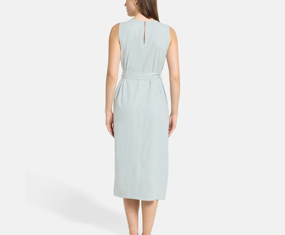 Calvin Klein Linen-blend dress Light Blue – ruházat – fotó 4/5