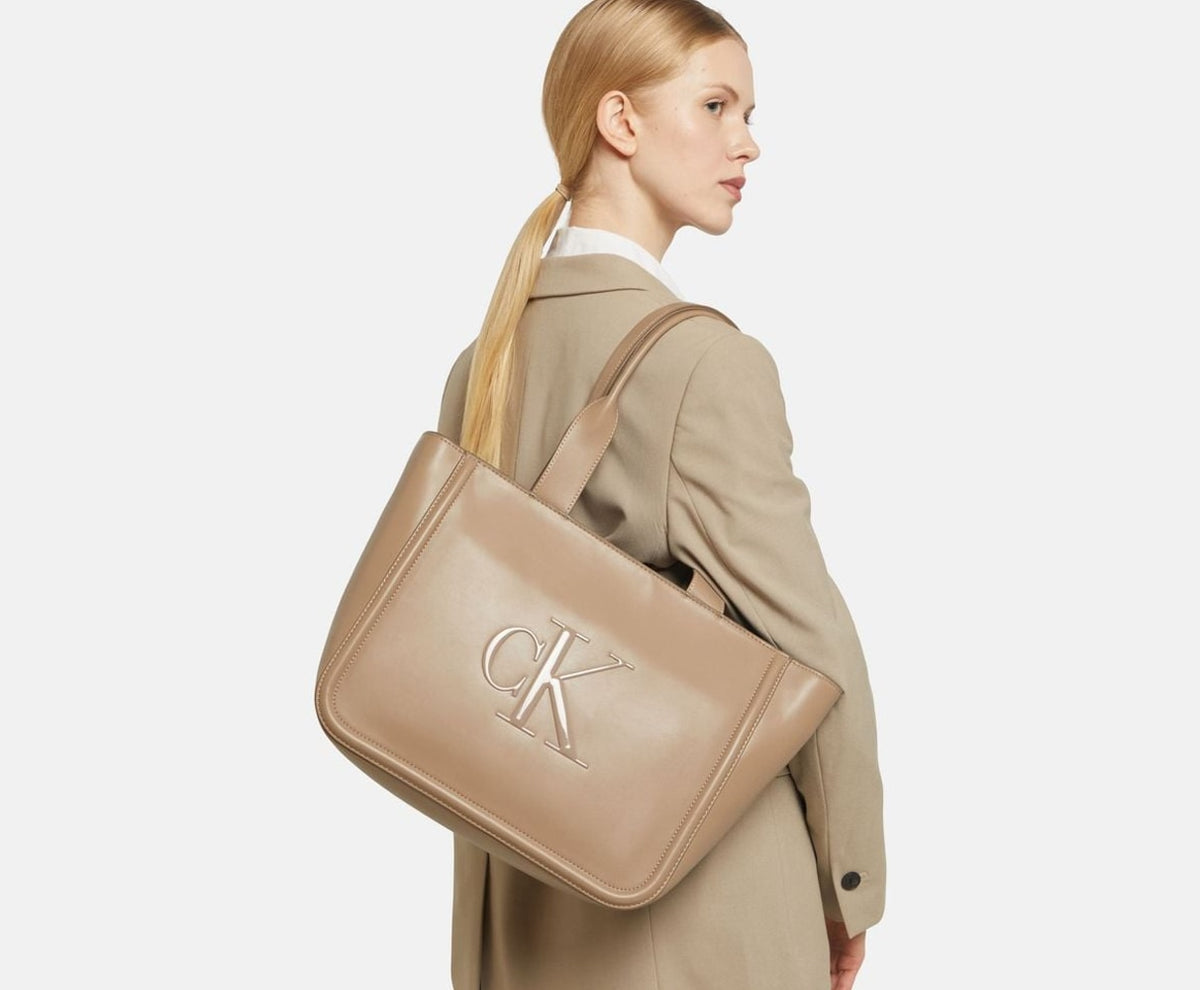 Calvin Klein Tote Bag Taupe – taske – foto 5 af 5