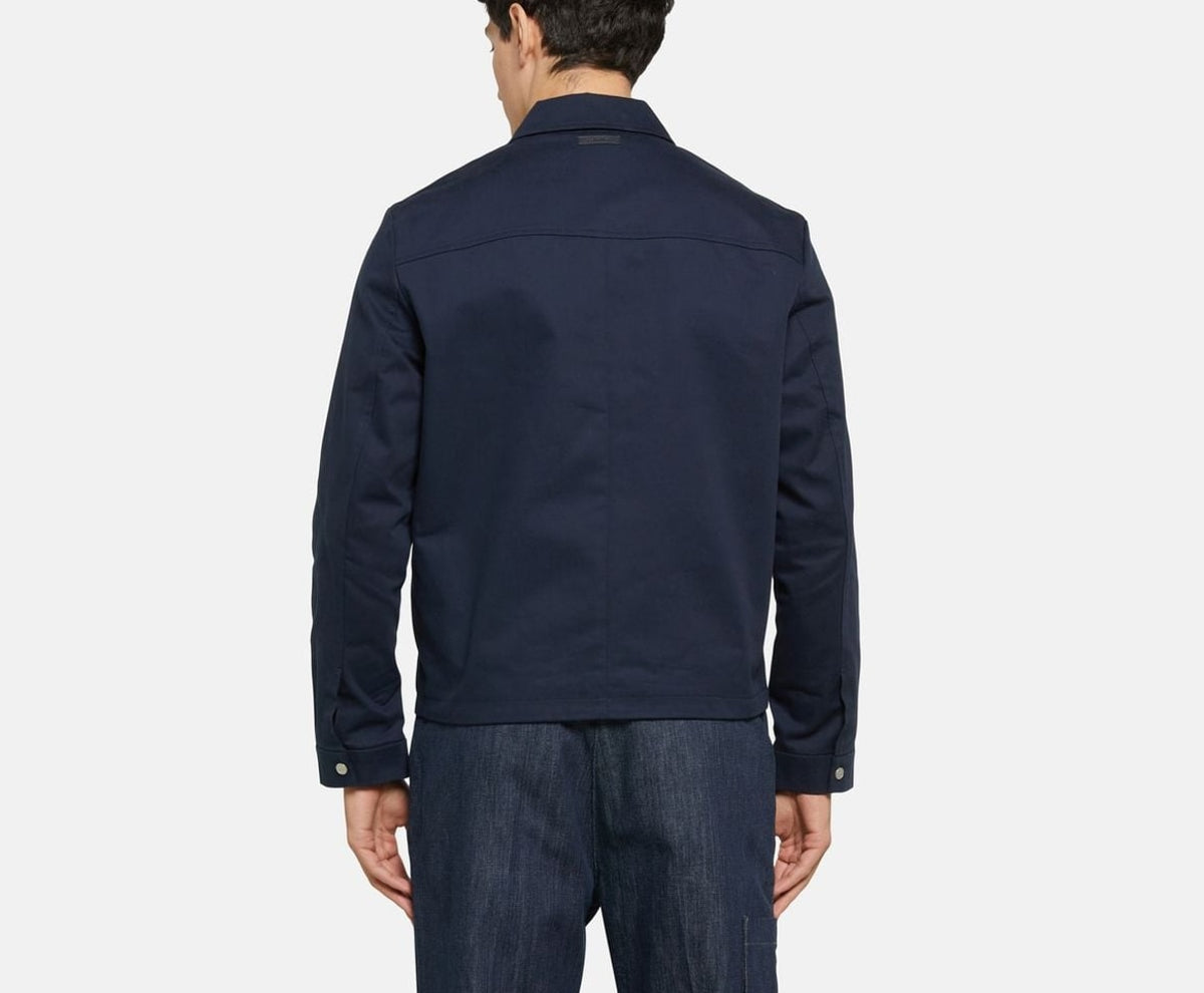 Calvin Klein Shacket Dobby Dark Blue – abbigliamento – foto 4 di 6